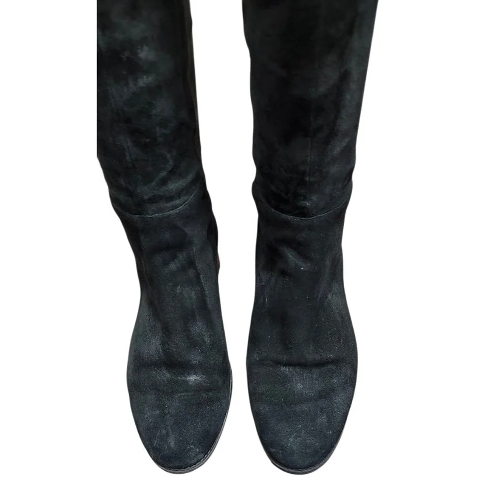 Tory Burch Caitlin Stretch Suede Over-The-Knee Boots, Black Size 7 $550